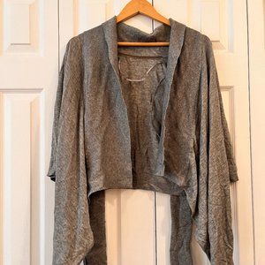 Lululemon Cropped Open Front Cardigan Front Tie Sweater